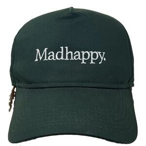 Madhappy Embroidered Logo Snapback Hat Unisex Adjustable Baseball Cap Green